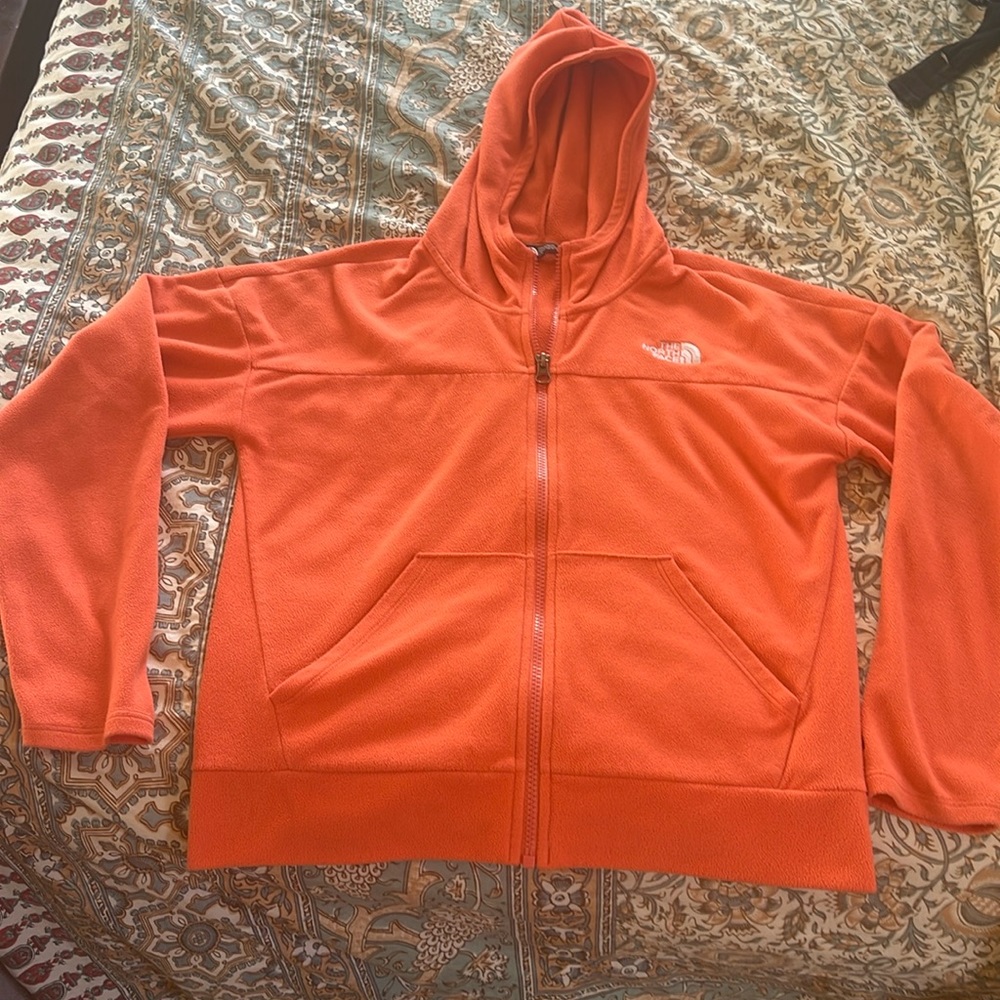 Girls your light fleece hooded jacket 🧡